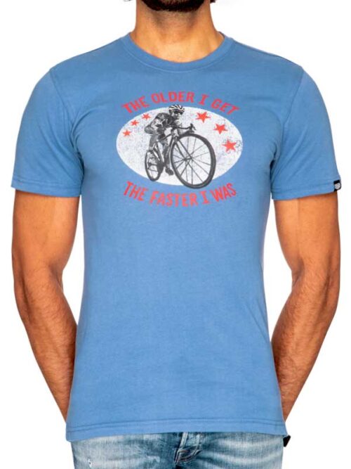 the faster i was t shirt blauw cycology 1