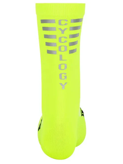 reflecterende fietssokken cycology lime