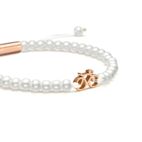 pearl rose fiets armbandje