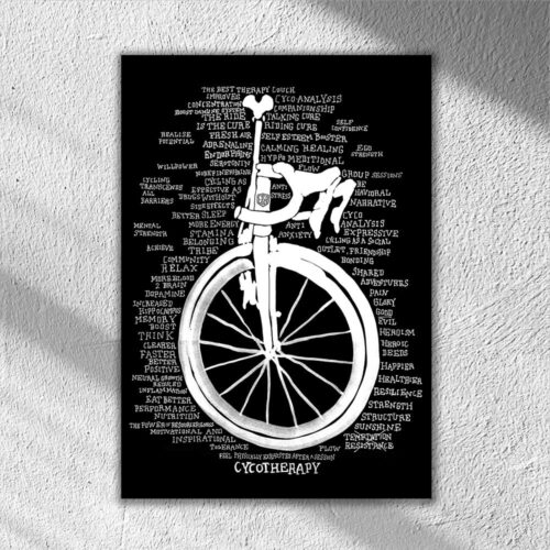 Cycology art print Cycotherapy dibond