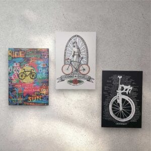 Cycology art print op dibond