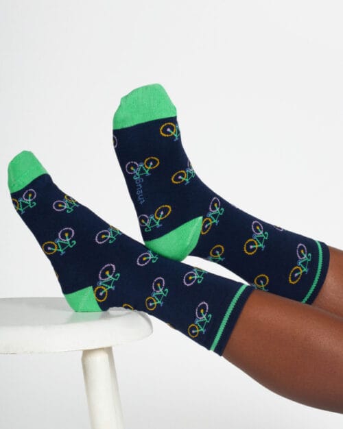 pack Bicycle Bamboo Socks Thought