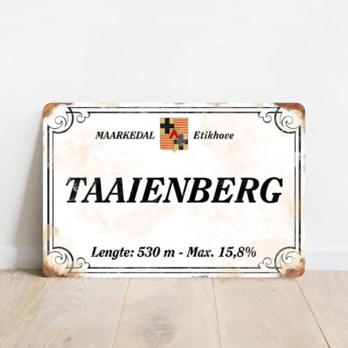 Taaienberg fietsbord KOM Attack