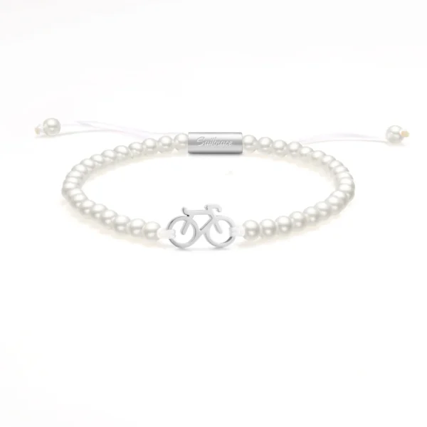 pearl silver fiets armbandje